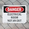 Signmission Electrical Room Not An Exit Danger Sign, Plastic, 10in W x 7in L, 2PK OS-2PACK-DS-P-710-L-2146 - alternate 3
